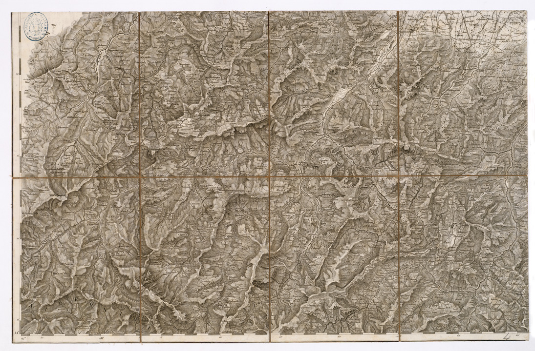(N:6542) CARTA TOPOGRAFICA DEL DUCATO DI MODENA... - Foglio 4 (B0002180) Carte e stampe antiche: riproduzione a colori su carta (formato A1)