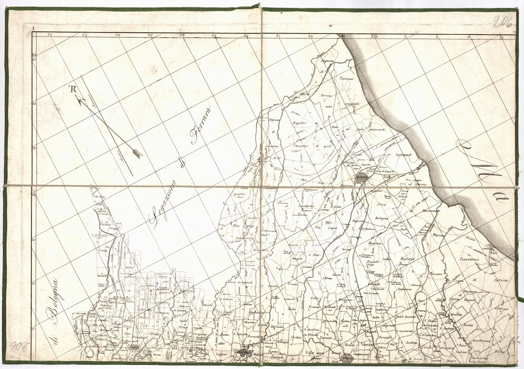 (N:13847) PIANTA DELLE DUE LEGAZIONI DI RAVENNA E FORLI'... - Foglio 1 (B0002264) Carte e stampe antiche: riproduzione a colori su carta (formato A1)