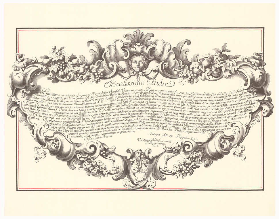 (N:8235) CARTA TOPOGRAFICA DI TUTTA LA PIANURA BOLOGNESE - TESTO (B0002285) Carte e stampe antiche: riproduzione a colori su carta (formato A1)