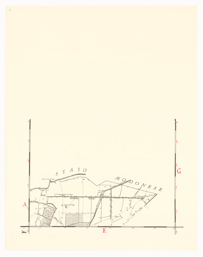 (N:8238) CARTA TOPOGRAFICA DI TUTTA LA PIANURA BOLOGNESE - Tavola 1 (B0002286) Carte e stampe antiche: riproduzione a colori su carta (formato A1)