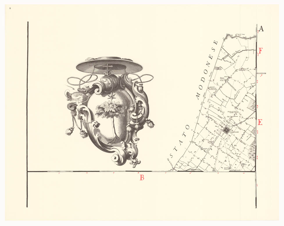 (N:8241) CARTA TOPOGRAFICA DI TUTTA LA PIANURA BOLOGNESE - Tavola 5 (B0002290) Carte e stampe antiche: riproduzione a colori su carta (formato A1)