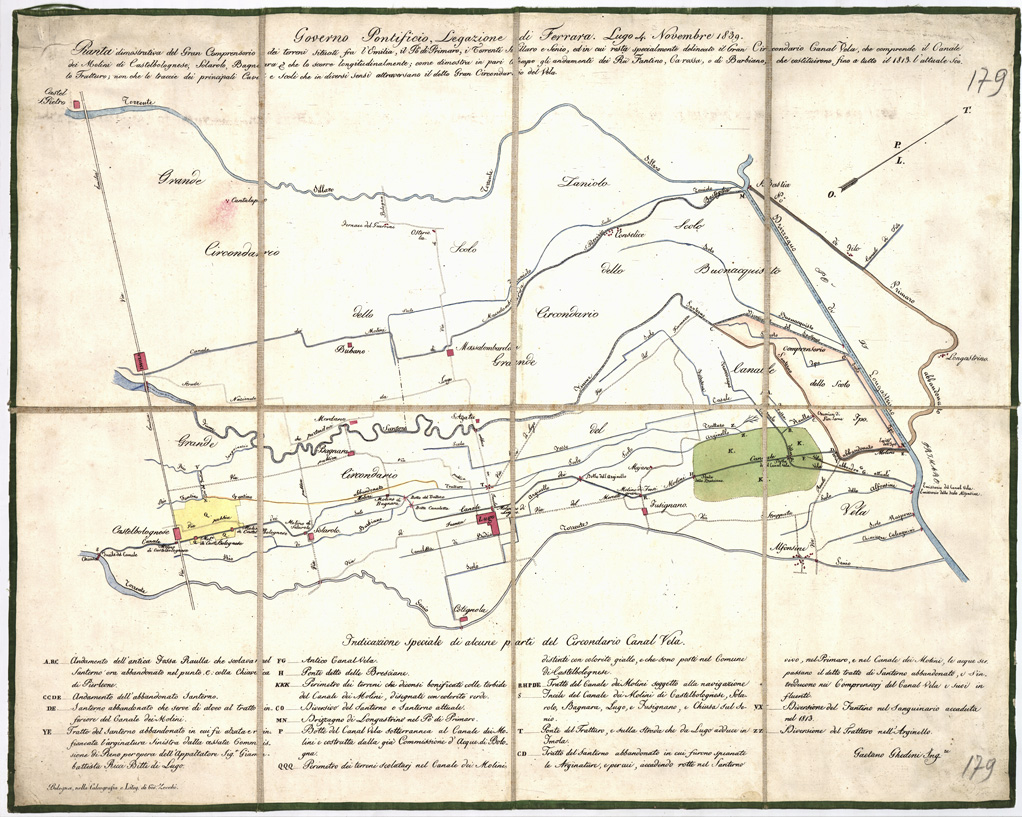 (N:10418) GOVERNO PONTIFICIO, LEGAZIONE DI FERRARA. (B0002384) Carte e stampe antiche: riproduzione a colori su carta (formato A1)