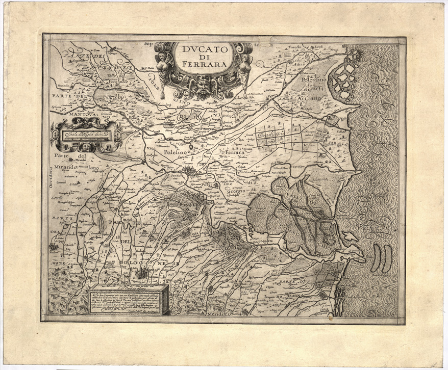 (N:9642) DUCATO DI FERRARA (B0002385) Carte e stampe antiche: riproduzione a colori su carta (formato A1)
