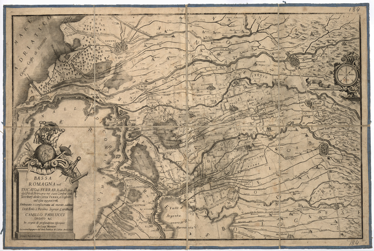 (N:395) BASSA ROMAGNA NEL DUCATO DI FERRARA... (B0002387) Carte e stampe antiche: riproduzione a colori su carta (formato A1)