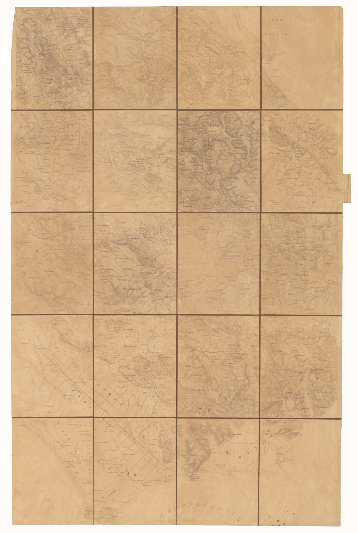 (N:4077) RIPRODUZIONE FOTOGRAFICA DI UNA PARTE DELLA CARTA DEGLI STATI PONTIFICI (B0002566) Carte e stampe antiche: riproduzione a colori su carta (formato A1)