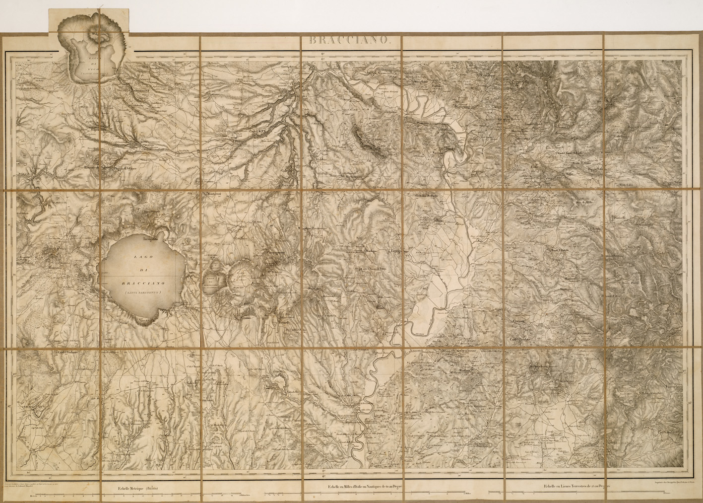 (N:1359) CARTE DE LA PARTIE SUD-OUEST DES ETATS DE L'EGLISE... - Foglio 2 - (Stato della Chiesa) - Bracciano (B0002569) Carte e stampe antiche: riproduzione a colori su carta (formato A1)