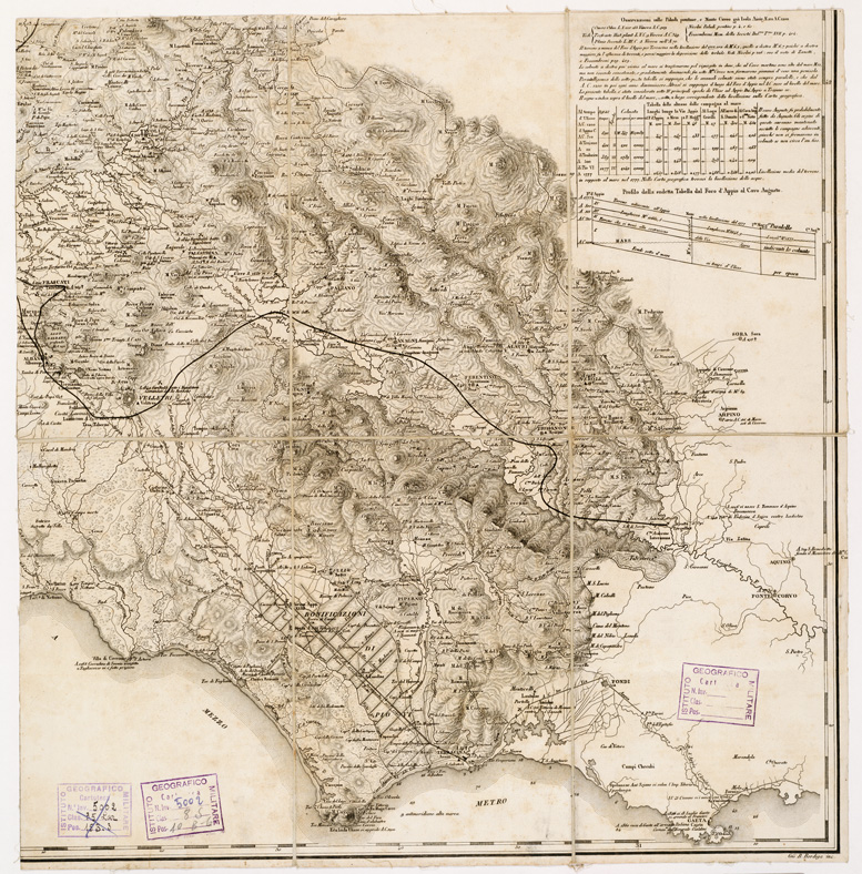 (N:13043) NUOVA CARTA TOPOGRAFICA DELLA CAMPAGNA DI ROMA ANTICA E MODERNA - Parte 4 (B0002653) Carte e stampe antiche: riproduzione a colori su carta (formato A1)