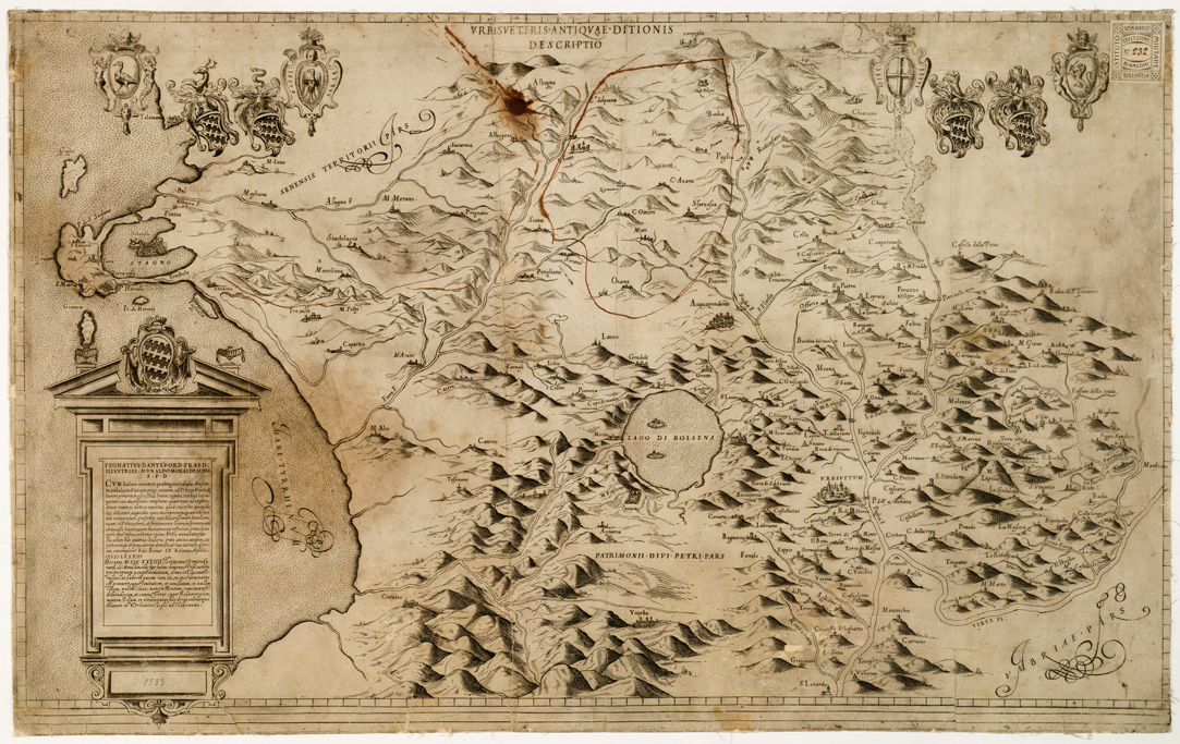 (N:15346) URBISVETERIS ANTIQUAE DITIONIS DESCRIPTIO (B0002772) Carte e stampe antiche: riproduzione a colori su carta (formato A1)