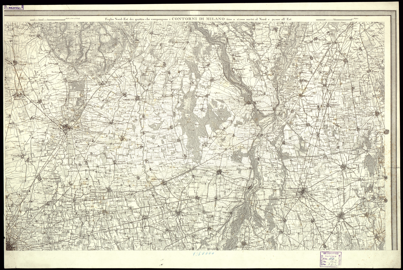 (N:10531) CONTORNI DI MILANO (s. d.) (B0003064) Carte e stampe antiche: riproduzione a colori su carta (formato A1)