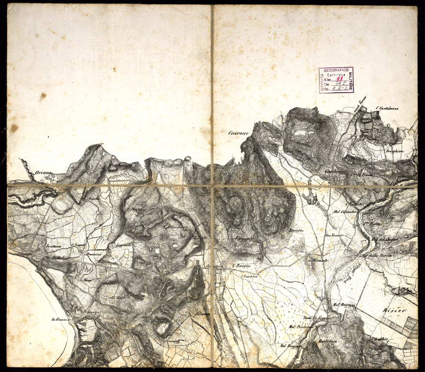 (N:9964) GEGEND ZWISCHEN SESTO CALENDE, SOMA, UND GALLARATE (s. d., s. a.) - Foglio 6 - ORIANO-VERGIATE-GIMBRO (B0003085) Carte e stampe antiche: riproduzione a colori su carta (formato A1)