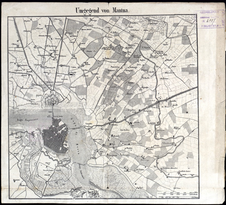 (N:13628) F. HANDTKE'S TOPOGRAPHISCHE SPEZIAL-KARTE DES KRIEGSSCHANPLAKES AND DER MINCIO-LINIE... (B0003090) Carte e stampe antiche: riproduzione a colori su carta (formato A1)