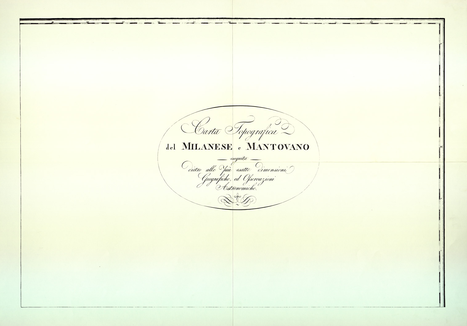 (N:1853) CARTA TOPOGRAFICA DEL MILANESE E DEL MANTOVANO ESEGUITA DIETRO LE PIU' ESATTE DIMENSIONI GEOGRAFICHE ED OSSERVAZIONI ASTRONOMICHE - Tavola I INTESTAZIONE (B0003905) Carte e stampe antiche: riproduzione a colori su carta (formato A1)