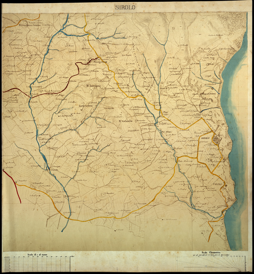 (N:1489) CARTA DEI DINTORNI DI ANCONA - N. 6 SIROLO (B0003996) Carte e stampe antiche: riproduzione a colori su carta (formato A1)