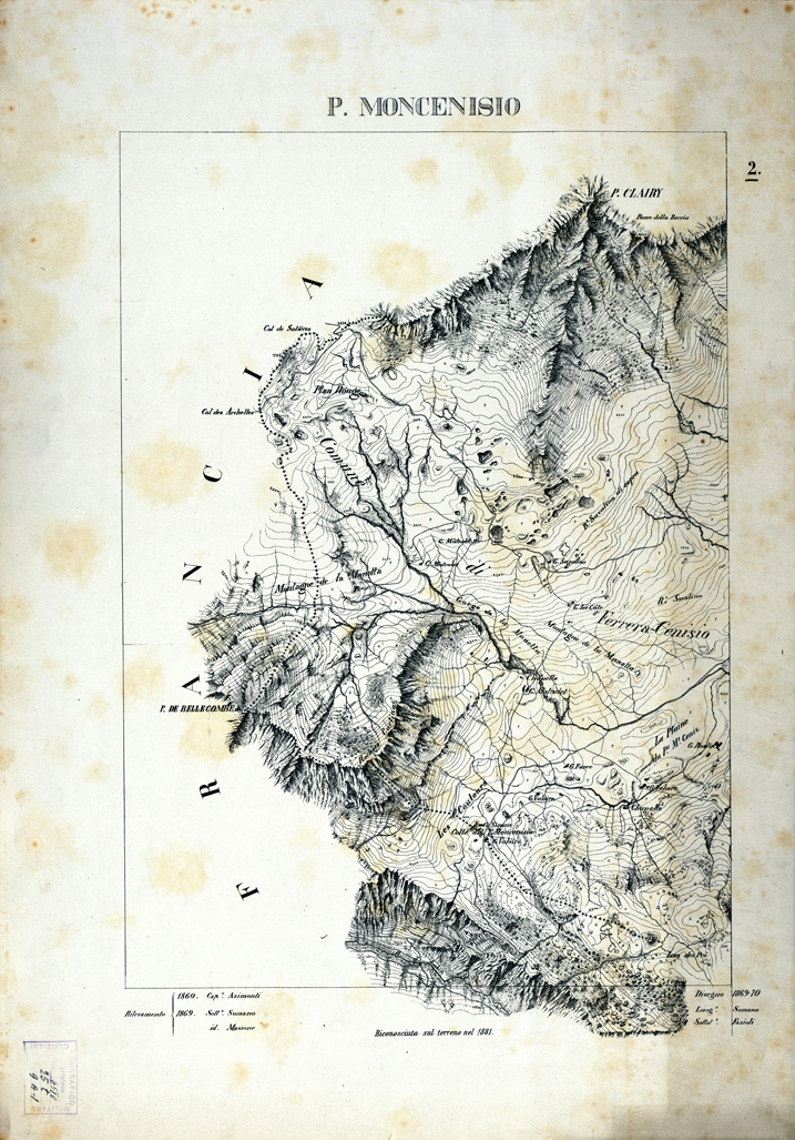 (N:7966) CARTA TOPOGRAFICA DELLA ZONA DORA RIPARIA... - MONCENISIO Foglio 2 (B0004237) Carte e stampe antiche: riproduzione a colori su carta (formato A1)