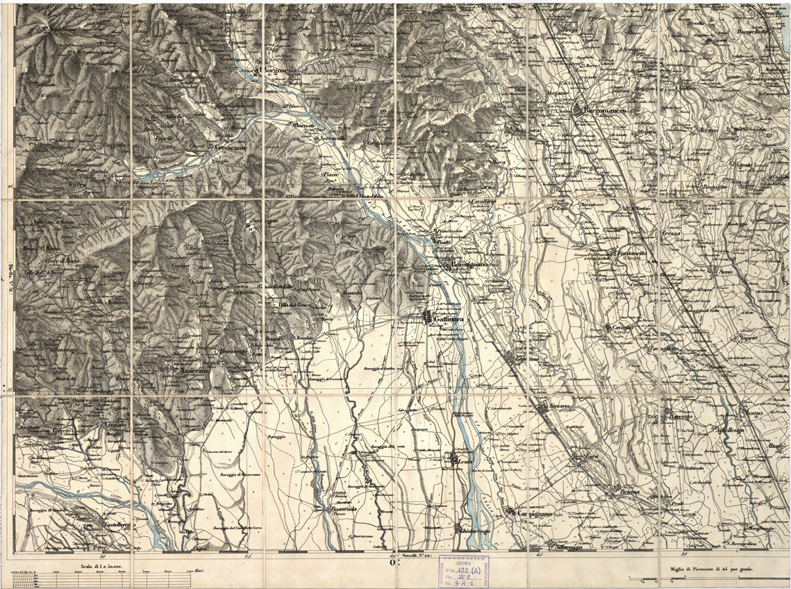 (N:1480) CARTA DEI DINTORNI DEL LAGO D'ORTA - Foglio 2 (B0004367) Carte e stampe antiche: riproduzione a colori su carta (formato A1)