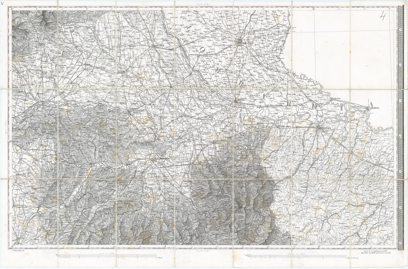 (N:1384) CARTA DEGLI STATI DI SUA MAESTA' SARDA IN TERRAFERMA... - Foglio 4 (B0004464) Carte e stampe antiche: riproduzione a colori su carta (formato A1)