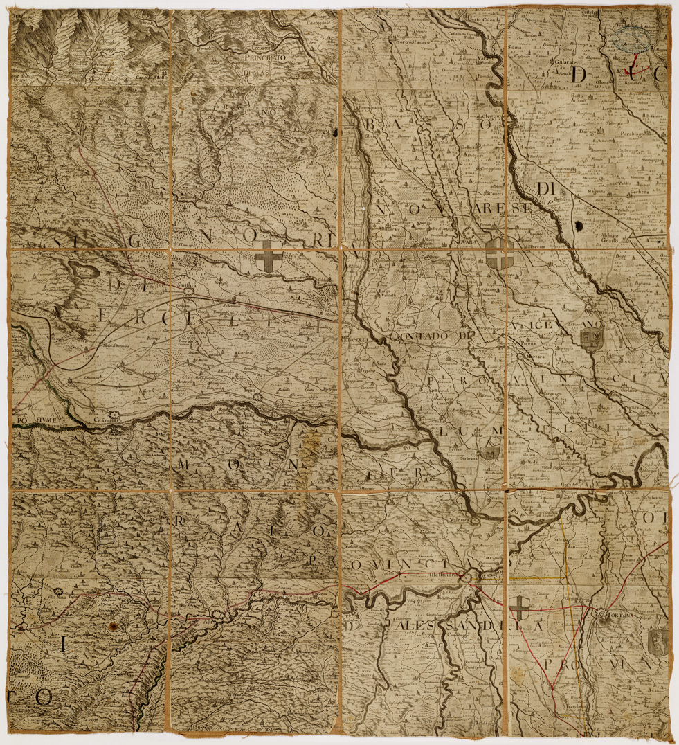 (N:799) CARTA COROGRAFICA DEGLI STATI DI S. M. IL RE DI SARDEGNA DATA IN LUCE DALL'INGEGNERE BORGONIO NEL 1683 CORRETTA ED ACCRESCIUTA NELL'ANNO 1772 - Foglio 7 (B0004551) Carte e stampe antiche: riproduzione a colori su carta (formato A1)