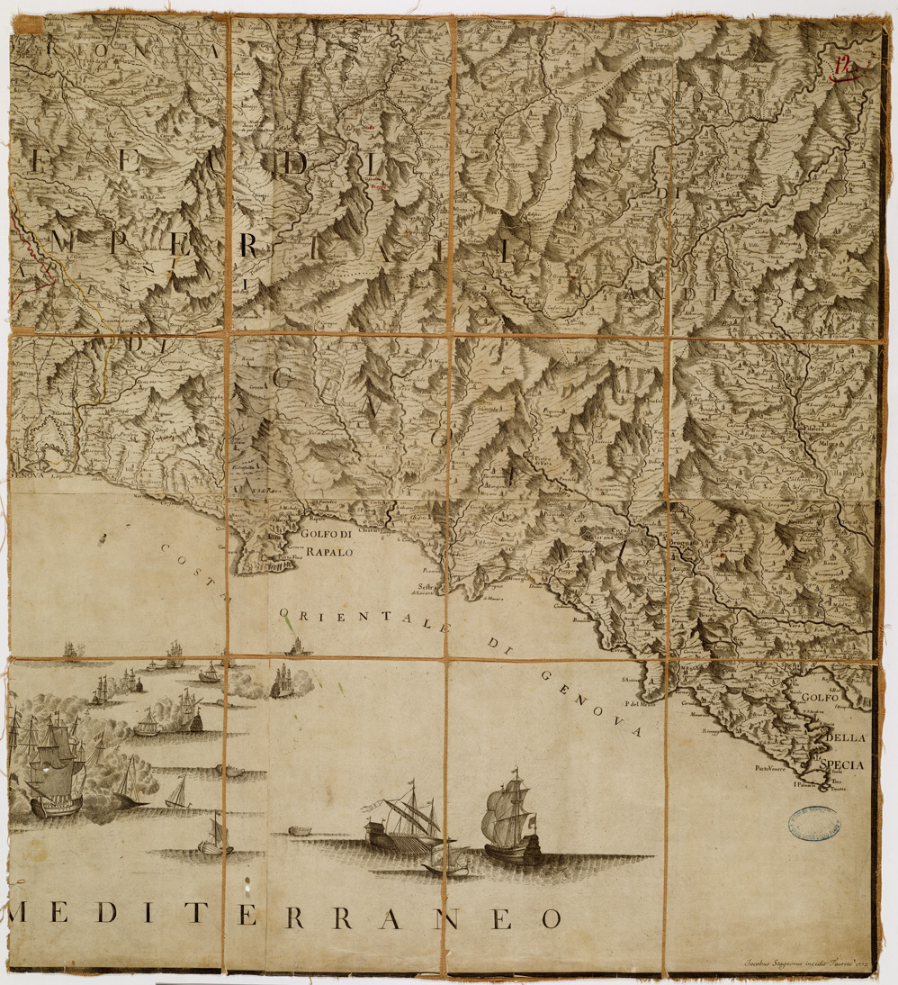 (N:793) CARTA COROGRAFICA DEGLI STATI DI S. M. IL RE DI SARDEGNA DATA IN LUCE DALL'INGEGNERE BORGONIO NEL 1683 CORRETTA ED ACCRESCIUTA NELL'ANNO 1772 - Foglio 12 (B0004556) Carte e stampe antiche: riproduzione a colori su carta (formato A1)