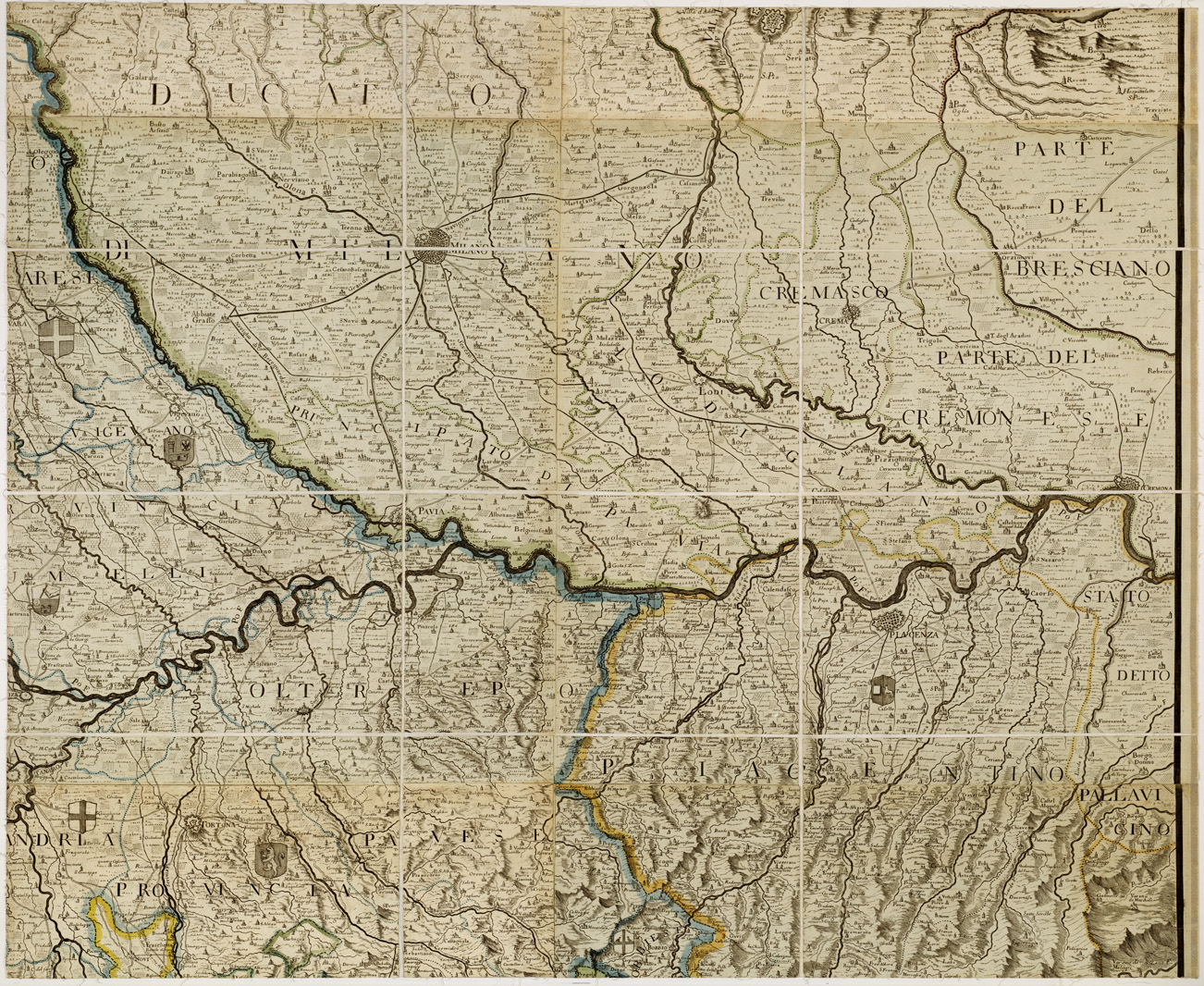 (N:4999) CARTA COROGRAFICA DEGLI STATI DI S. M. IL RE DI SARDEGNA DATA IN LUCE DALL'INGEGNERE BORGONIO NEL 1683 CORRETTA ED ACCRESCIUTA NELL'ANNO 1772 - Foglio 6 (B0004562) Carte e stampe antiche: riproduzione a colori su carta (formato A1)
