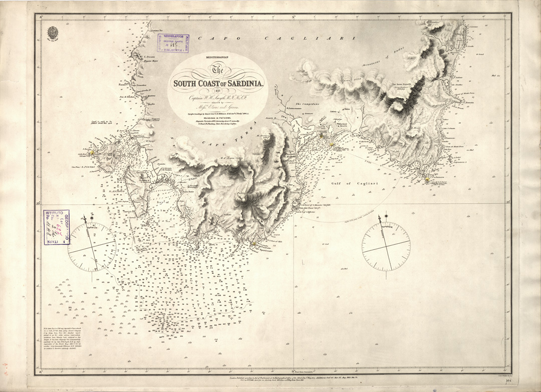 (N:15701) THE SOUTH COAST OF SARDINIA... (B0004667) Carte e stampe antiche: riproduzione a colori su carta (formato A1)