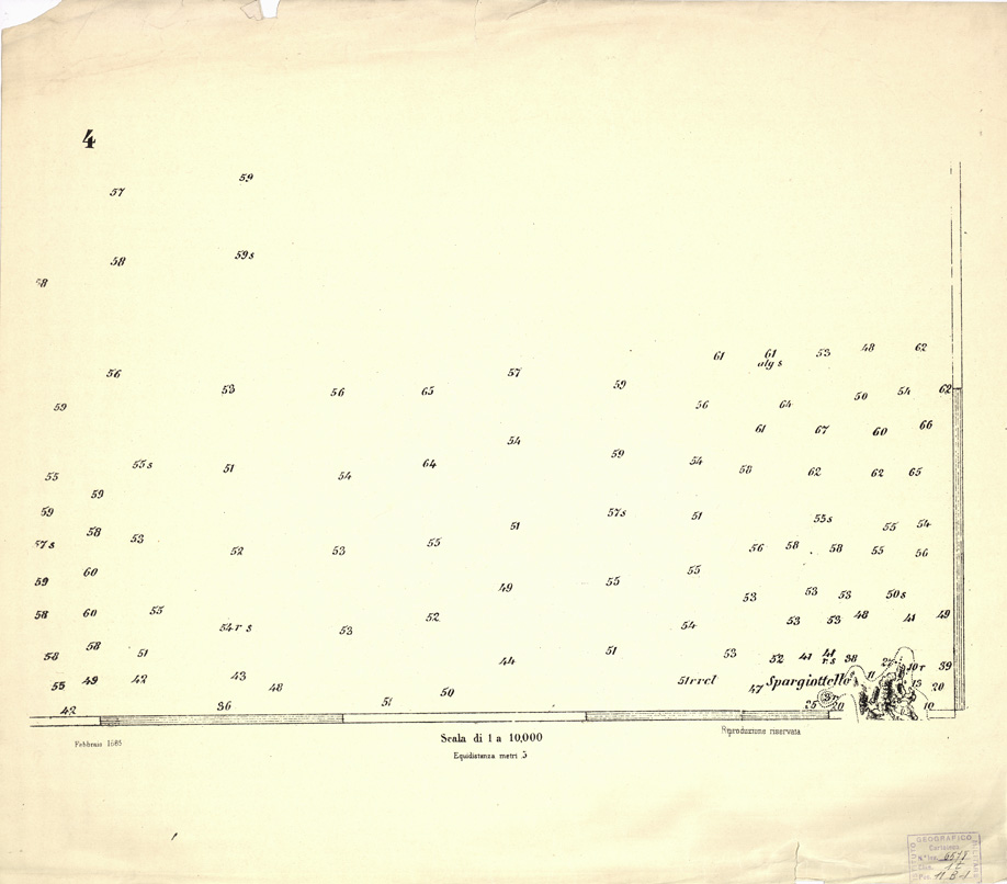 (N:6936) CARTA TOPOGRAFICA DELL'ARCIPELAGO DELLA MADDALENA... - Foglio 4 (B0004690) Carte e stampe antiche: riproduzione a colori su carta (formato A1)
