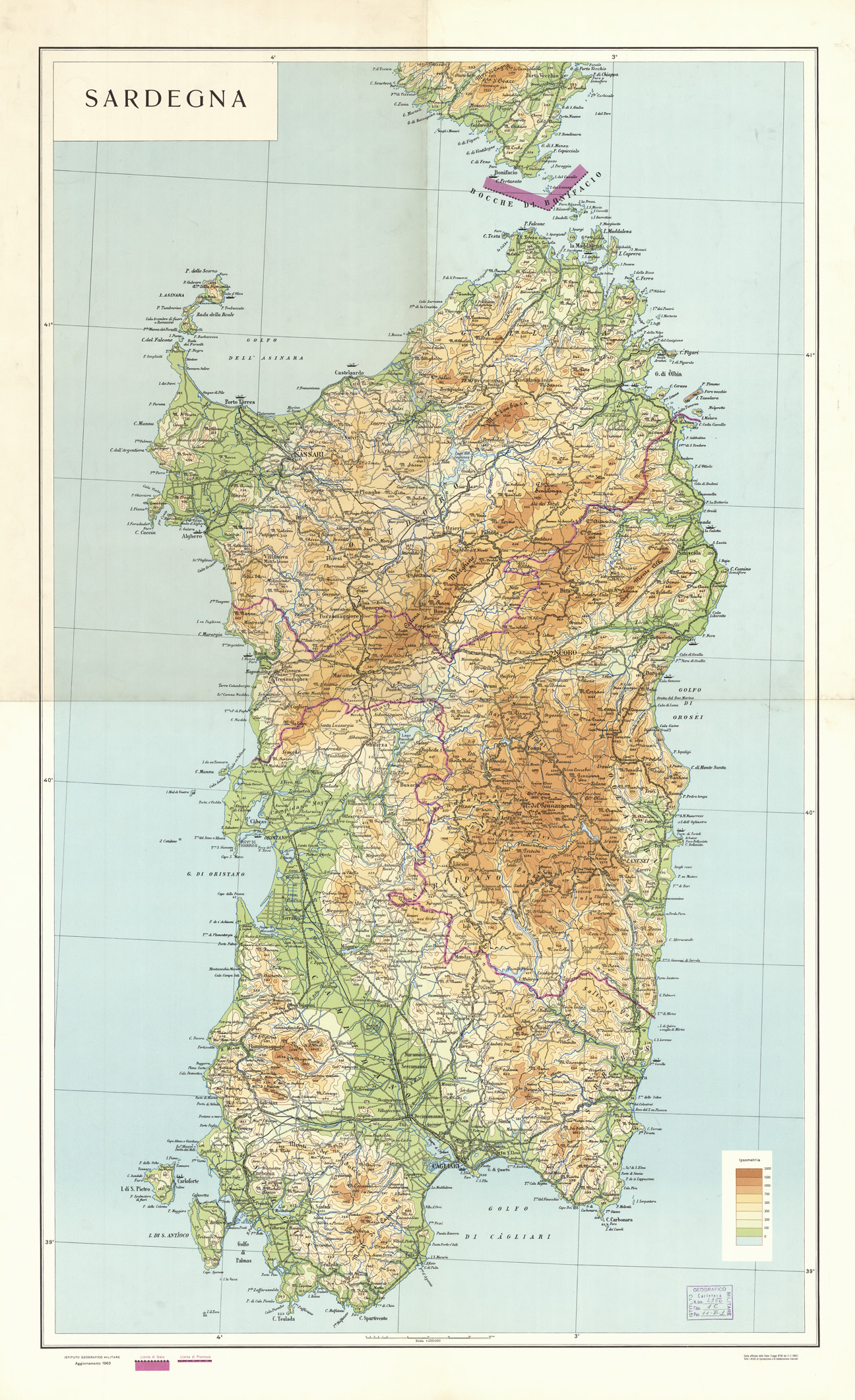 (N:15711) SARDEGNA (B0004741) Carte e stampe antiche: riproduzione a colori su carta (formato A1)