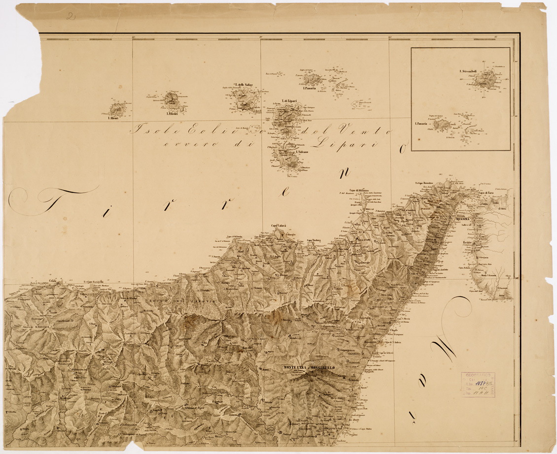 (N:4927) CARTA GENERALE DELLA SICILIA... - Foglio 2 (B0005169) Carte e stampe antiche: riproduzione a colori su carta (formato A1)
