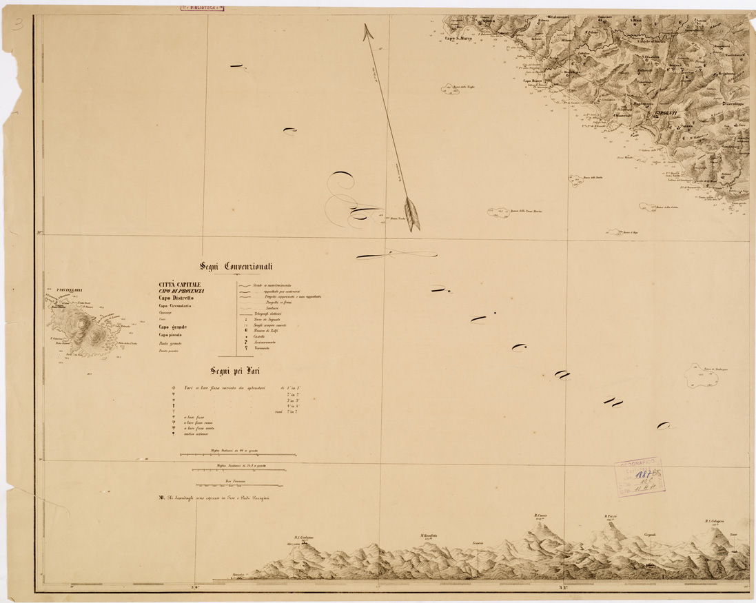 (N:4928) CARTA GENERALE DELLA SICILIA... - Foglio 3 (B0005170) Carte e stampe antiche: riproduzione a colori su carta (formato A1)