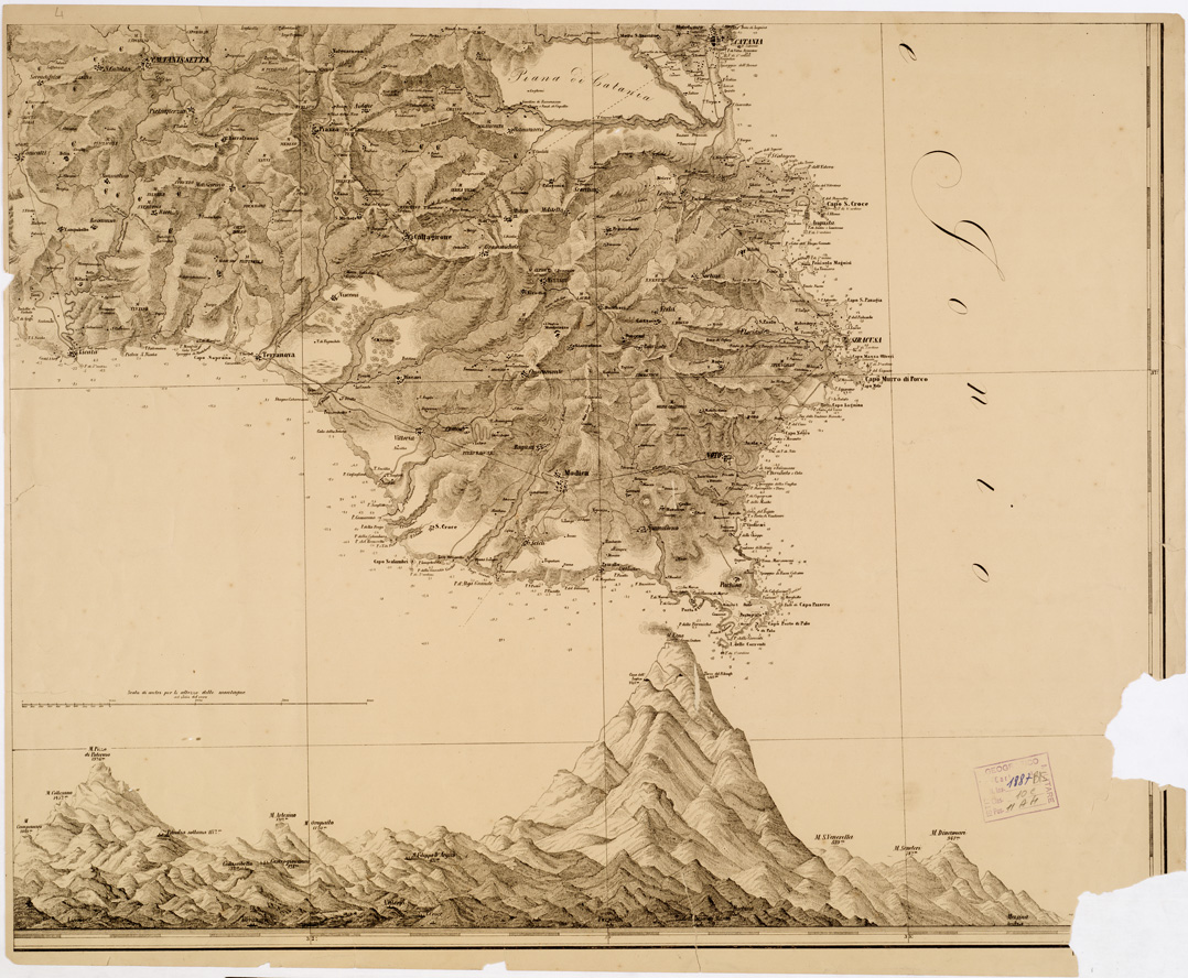 (N:4929) CARTA GENERALE DELLA SICILIA... - Foglio 4 (B0005171) Carte e stampe antiche: riproduzione a colori su carta (formato A1)