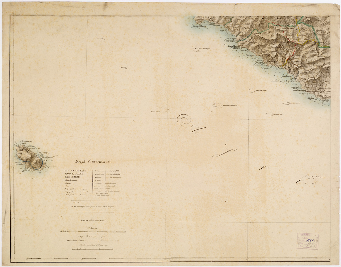 (N:4935) CARTA GENERALE DELLA ISOLA DI SICILIA... - Foglio 3 (B0005174) Carte e stampe antiche: riproduzione a colori su carta (formato A1)