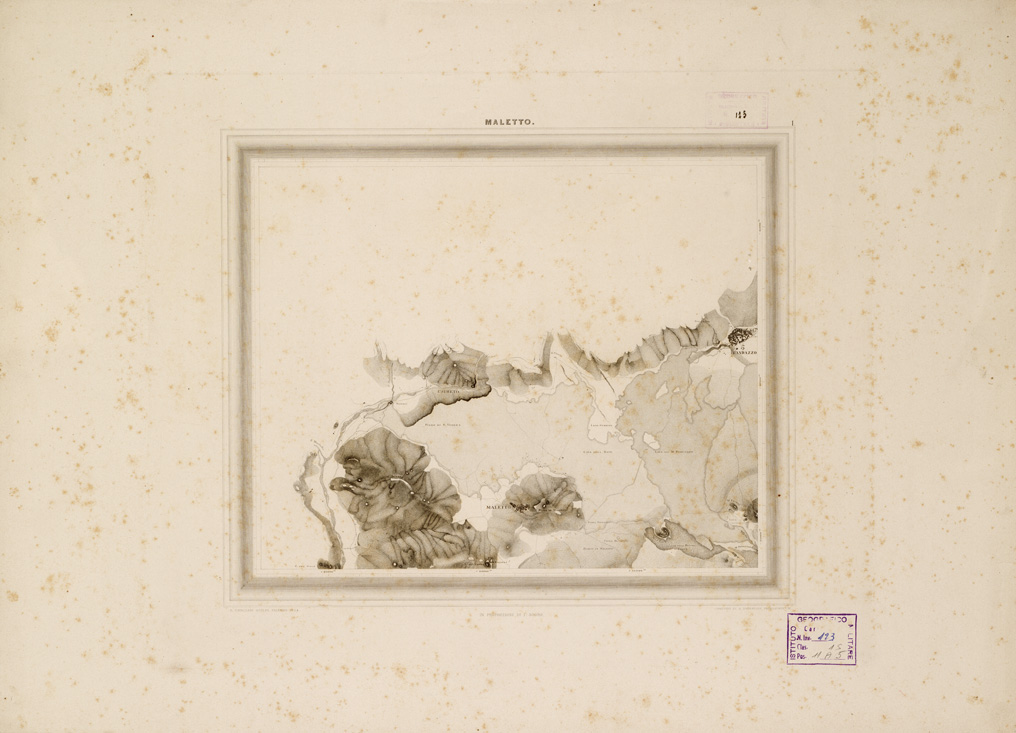 (N:280) I. CARTA TOPOGRAFICA DELL'ETNA... - II. CARTA GEOLOGICA DELL'ETNA... - Tavola 1 - Maletto (B0005267) Carte e stampe antiche: riproduzione a colori su carta (formato A1)