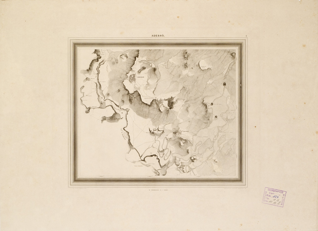 (N:274) I. CARTA TOPOGRAFICA DELL'ETNA... - II. CARTA GEOLOGICA DELL'ETNA... - Tavola 7 - Adern (B0005273) Carte e stampe antiche: riproduzione a colori su carta (formato A1)