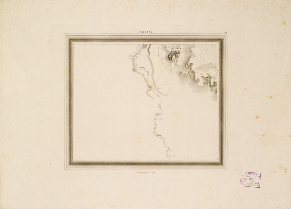 (N:283) I. CARTA TOPOGRAFICA DELL'ETNA... - II. CARTA GEOLOGICA DELL'ETNA... - Tavola 10 - Patern (B0005276) Carte e stampe antiche: riproduzione a colori su carta (formato A1)