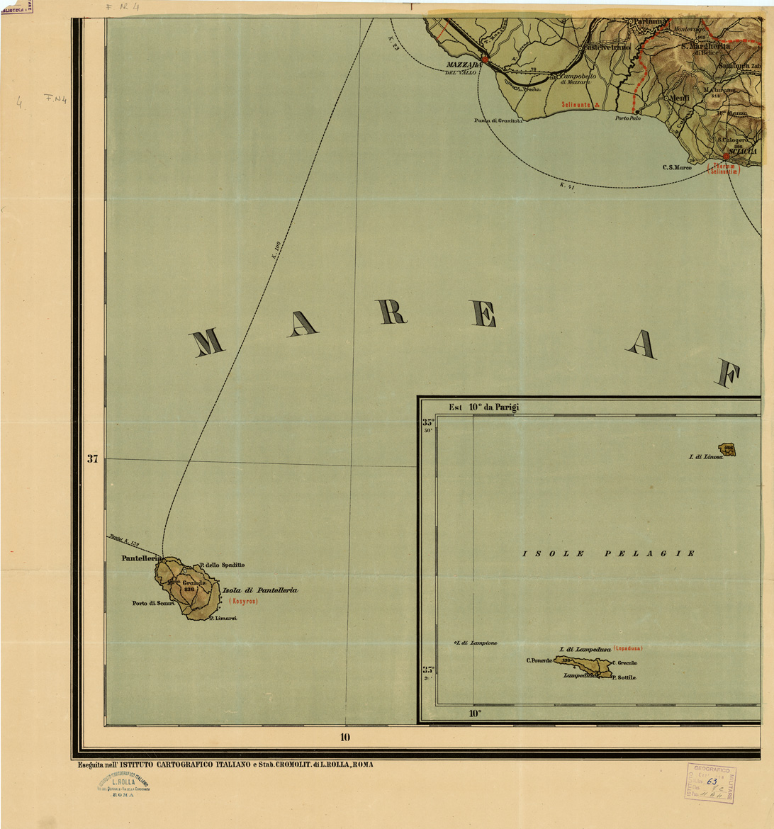 (N:10493) GRANDE CARTA MURALE DELLA SICILIA FISICA, POLITICA, STORICA E COMMERCIALE COSTRUITA E DIRETTA DAL PROF. G. GAMBINO DEL R. ISTITUTO TECNICO DI PALERMO. PALERMO, REMO SANDRON EDIT - Foglio 4 - Trapani, agrigento, Pantelleria (B0005380) Carte e stampe antiche: riproduzione a colori su carta (formato A1)