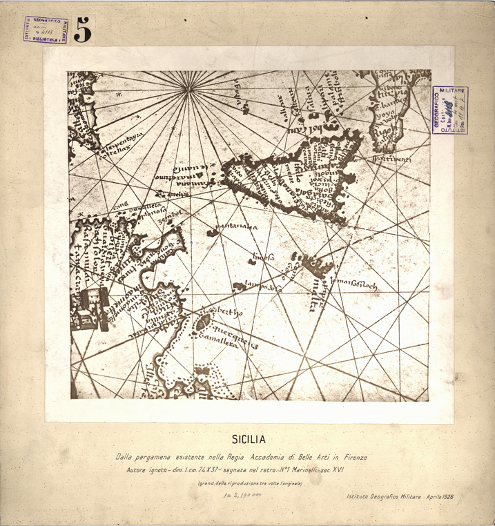 (N:15863) SICILIA (B0005421) Carte e stampe antiche: riproduzione a colori su carta (formato A1)