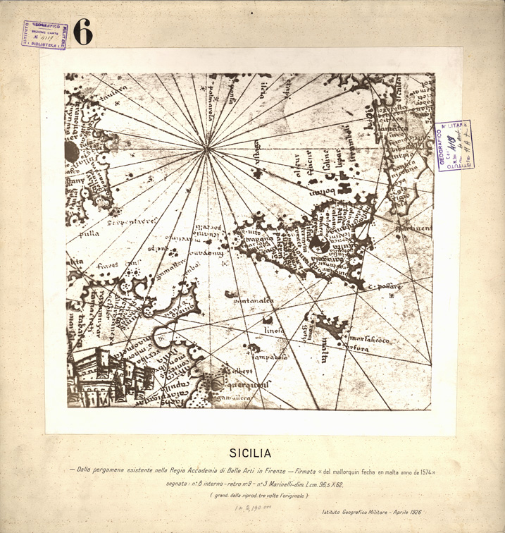 (N:15864) SICILIA (B0005422) Carte e stampe antiche: riproduzione a colori su carta (formato A1)