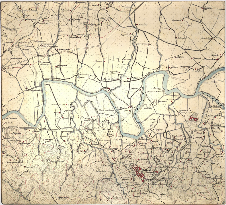 (N:8194) CARTA TOPOGRAFICA DI PERUGIA E SUOI DINTORNI - Foglio 4 Est (B0005455) Carte e stampe antiche: riproduzione a colori su carta (formato A1)