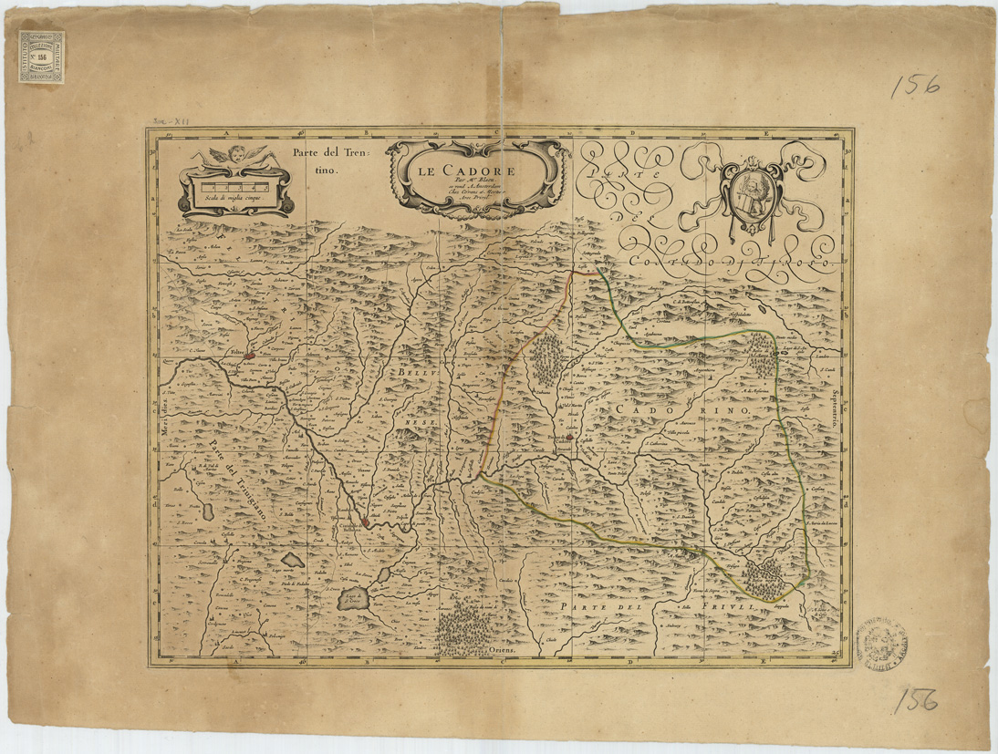 (N:15677) LE CADORE PAR MR. BLAEU, SE VEND A AMSTERDAM, CHEZ COVENS ET MORTIER, AVEC PRIV. (s. d.). (B0005539) Carte e stampe antiche: riproduzione a colori su carta (formato A1)