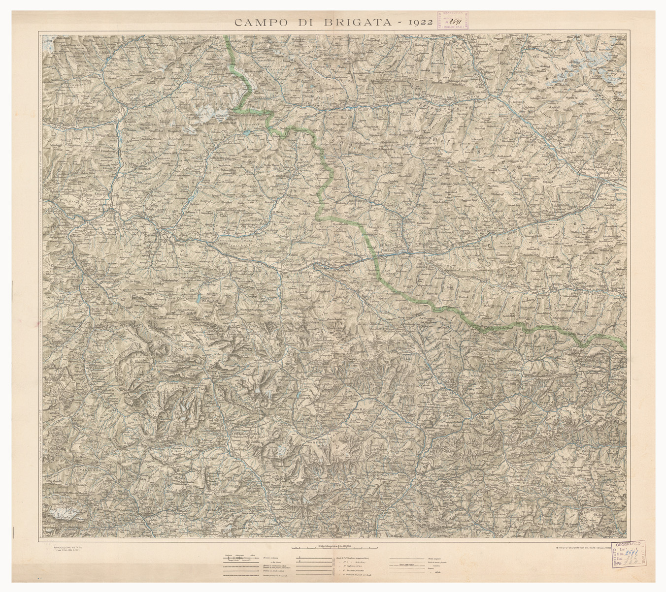 (N:500) CAMPO DI BRIGATA (B0005547) Carte e stampe antiche: riproduzione a colori su carta (formato A1)