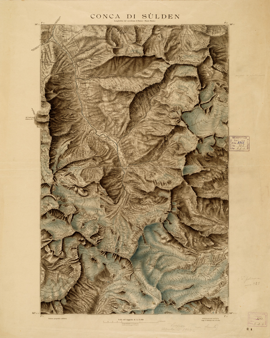 (N:9024) CONCA DI SULDEN (B0005566) Carte e stampe antiche: riproduzione a colori su carta (formato A1)