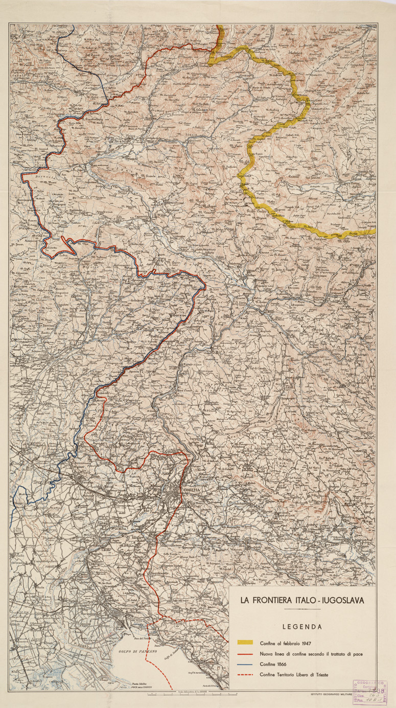 (N:11196) LA FRONTIERA ITALO-JUGOSLAVA (B0005696) Carte e stampe antiche: riproduzione a colori su carta (formato A1)