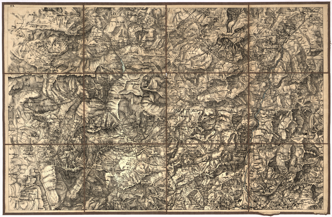(N:7938) CARTA TOPOGRAFICA DELLA VENEZIA - Foglio F2 - Pieve (B0005729) Carte e stampe antiche: riproduzione a colori su carta (formato A1)