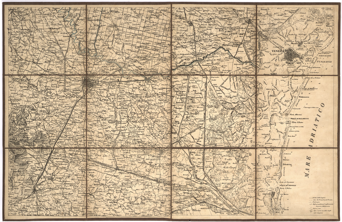 (N:7941) CARTA TOPOGRAFICA DELLA VENEZIA - Foglio F5 - Venezia (B0005732) Carte e stampe antiche: riproduzione a colori su carta (formato A1)