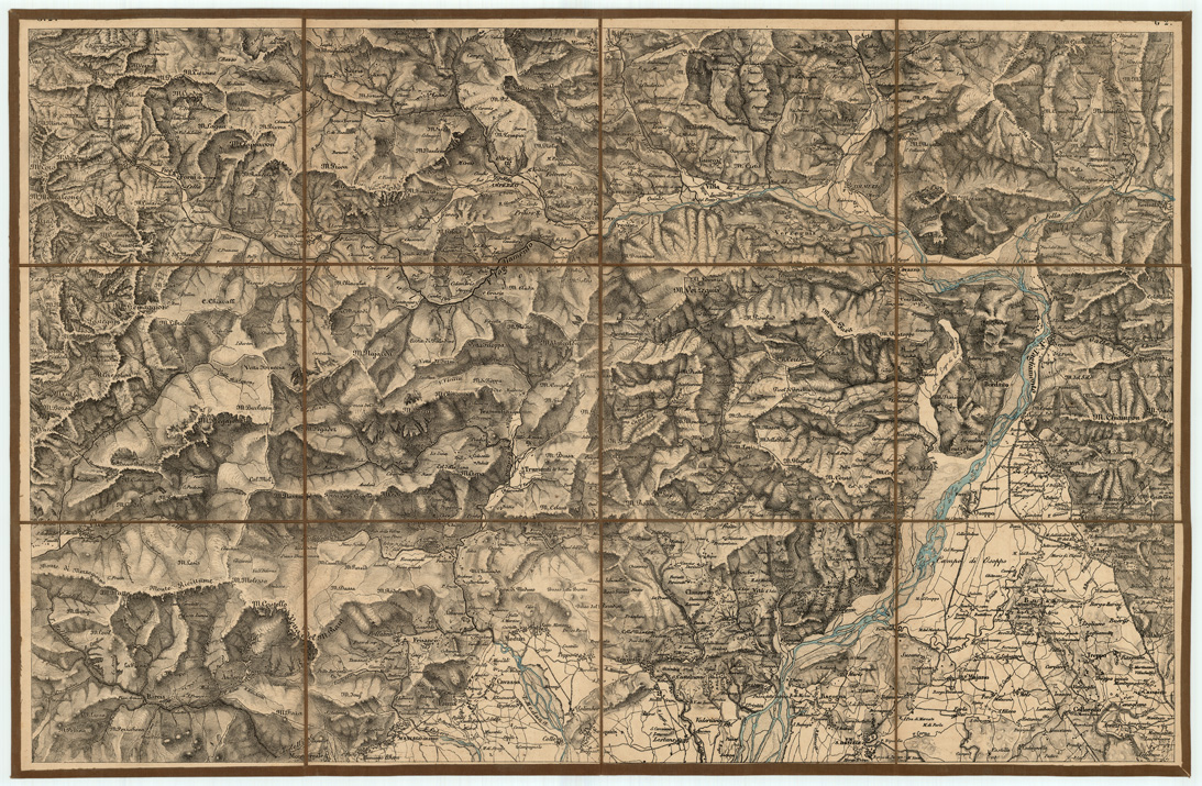 (N:7944) CARTA TOPOGRAFICA DELLA VENEZIA - Foglio G2 - Osoppo (B0005735) Carte e stampe antiche: riproduzione a colori su carta (formato A1)