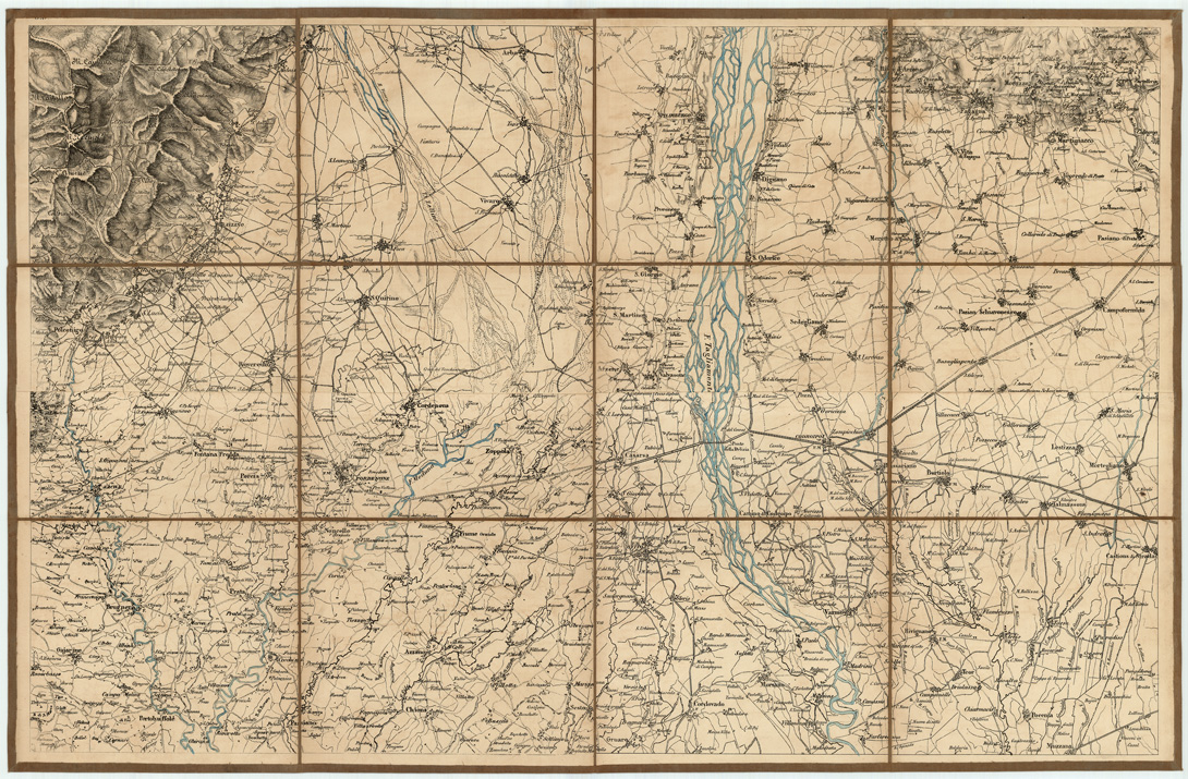 (N:7945) CARTA TOPOGRAFICA DELLA VENEZIA - Foglio G3 - Sacile (B0005736) Carte e stampe antiche: riproduzione a colori su carta (formato A1)