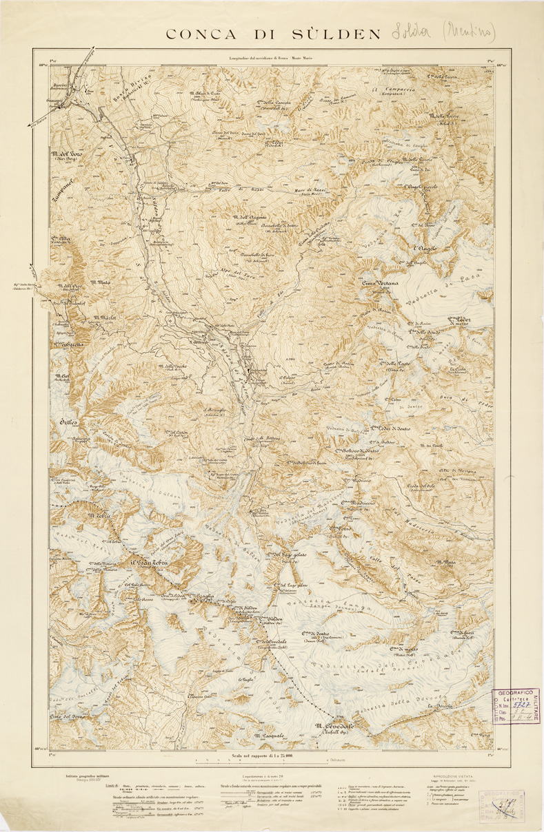 (N:9025) CONCA DI SULDEN - Solda (B0005918) Carte e stampe antiche: riproduzione a colori su carta (formato A1)