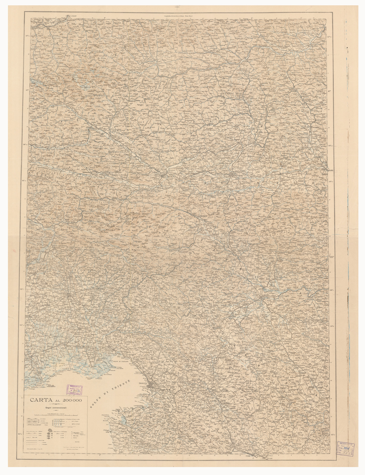 (N:13300) ZONA DI GUERRA - CARTE DI GUERRA - GORIZIA (B0005932) Carte e stampe antiche: riproduzione a colori su carta (formato A1)
