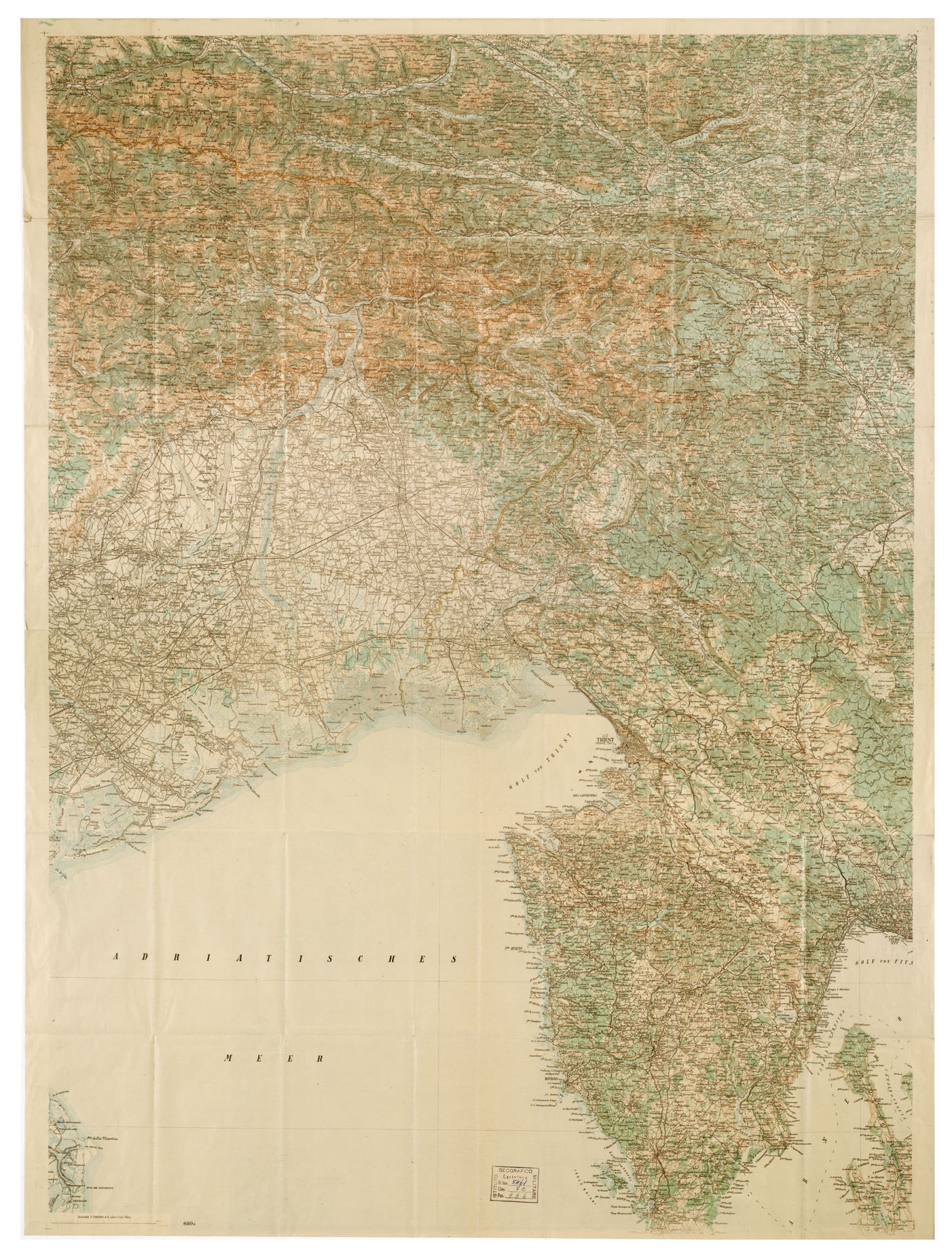 (N:36218) CARTA DELLA LAGUNA VENETA (B0006179) Carte e stampe antiche: riproduzione a colori su carta (formato A1)