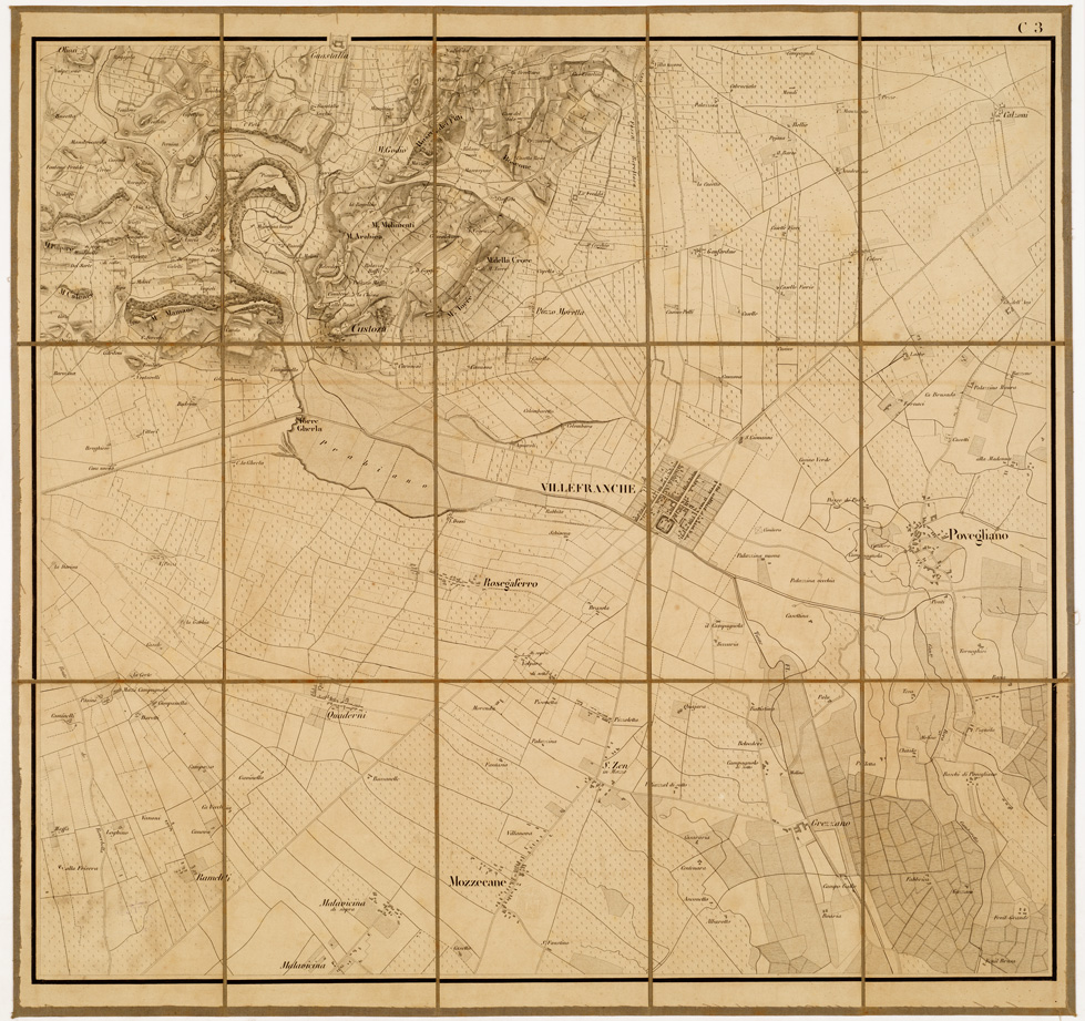 (N:8619) CARTE POUR SERVIR A L'INTELLIGENCE DES OPERATIONS MILITAIRES ENTRE LA CHIESE ET L'ADIGE...(LOMBARDO VENETO) - Foglio C3 (B0006319) Carte e stampe antiche: riproduzione a colori su carta (formato A1)