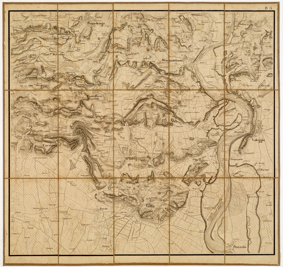 (N:8615) CARTE POUR SERVIR A L'INTELLIGENCE DES OPERATIONS MILITAIRES ENTRE LA CHIESE ET L'ADIGE...(LOMBARDO VENETO) - Foglio B3 (B0006321) Carte e stampe antiche: riproduzione a colori su carta (formato A1)
